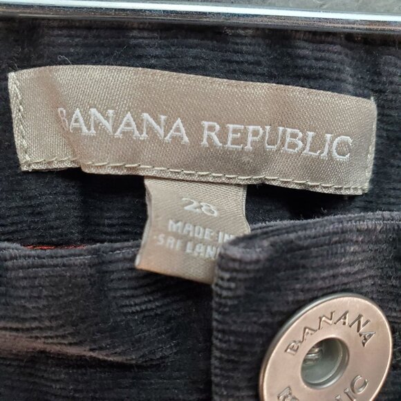 Banana Republic Jeans Womens 28 Gray Stretch Corduroy Straight Leg - Picture 2 of 10